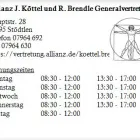 Unternehmen 1 Bild ALLIANZ J. KÖTTEL UND R. BRENDLE GENERALVERTRETUNG Versicherung am Stödtlen BW