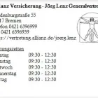 Unternehmen 1 Bild ALLIANZ VERSICHERUNG - JÖRG LENZ GENERALVERTRETUNG Versicherung am Bremen HB