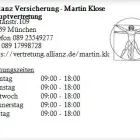 Unternehmen 1 Bild ALLIANZ VERSICHERUNG - MARTIN KLOSE HAUPTVERTRETUNG Versicherung am München BY