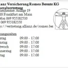 Unternehmen 1 Bild ALLIANZ VERSICHERUNG ROMEO BERENTE KG GENERALVERTRETUNG Versicherung am Frankfurt Am Main HE