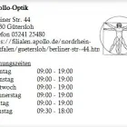 Unternehmen 1 Bild APOLLO-OPTIK Optiker am Gütersloh NW