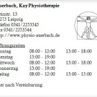 Unternehmen 1 Bild AUERBACH, KAY PHYSIOTHERAPIE Ärzte am Leipzig SN
