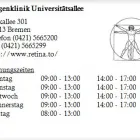 Unternehmen 1 Bild AUGENKLINIK UNIVERSITÄTSALLEE Ärzte am Bremen HB