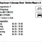 Unternehmen 1 Bild AZD AUGSBURGER ZULASSUNGS DIENST CHRISTIAN WAGNER E.K. Kfz-Zulassungsdienste, Schilderhersteller am Augsburg BY
