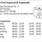Unternehmen 1 Bild BEER PAUL AUGENOPTIK AUGENOPTIK Optiker am Zwickau SN