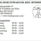 Unternehmen 1 Bild BERLINSKI EDWARD DR.MED. INTERNIST Ärzte am Frankfurt Am Main HE