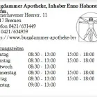 Unternehmen 1 Bild BURGDAMMER APOTHEKE, INHABER ENNO HOHORST E.KFM. Gesundheitsdienste am Bremen HB