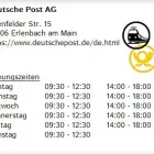 Unternehmen 1 Bild DEUTSCHE POST AG Postämter, Poststellen am Erlenbach Am Main BY