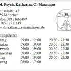 Unternehmen 1 Bild DIPL. PSYCH. KATHARINA C. MANZINGER Ärzte am München BY