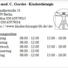 Unternehmen 1 Bild DR. MED. C. GORSLER - KINDERCHIRURGIE Ärzte am Berlin BE