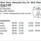 Unternehmen 1 Bild DR. MED. DENT. ALEXANDRA AST, DR. MED. DENT. HISCHAM SADEK Ärzte am München BY