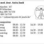 Unternehmen 1 Bild DR. MED. DENT. ANITA JAUCK Ärzte am München BY