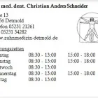 Unternehmen 1 Bild DR. MED. DENT. CHRISTIAN ANDRES SCHNEIDER Ärzte am Detmold NW