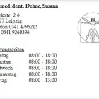 Unternehmen 1 Bild DR.MED.DENT. DEHNE, SUSANN Ärzte am Leipzig SN