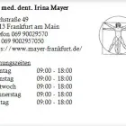 Unternehmen 1 Bild DR. MED. DENT. IRINA MAYER Ärzte am Frankfurt Am Main HE