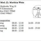 Unternehmen 1 Bild DR. MED. (I). MATTHIAS WEISS Ärzte am Edermünde HE