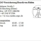 Unternehmen 1 Bild ERGO VERSICHERUNG HENRIK VON RÜDEN Versicherung am Herzberg (Elster) BB