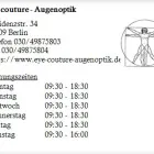 Unternehmen 1 Bild EYE COUTURE - AUGENOPTIK Optiker am Berlin BE