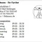 Unternehmen 1 Bild FIELMANN – IHR OPTIKER Optiker am Bad Säckingen BW