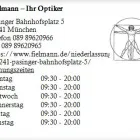 Unternehmen 1 Bild FIELMANN – IHR OPTIKER Optiker am München BY