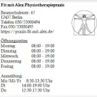 Unternehmen 1 Bild FIT MIT ALEX PHYSIOTHERAPIEPRAXIS Ärzte am Berlin BE