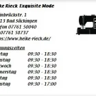 Unternehmen 1 Bild HEIKE RIECK EXQUISITE MODE Textil, Bekleidung Einzelhandel am Bad Säckingen BW