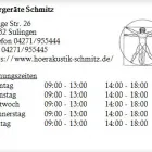 Unternehmen 1 Bild HÖRGERÄTE SCHMITZ Hörgeräteakustiker am Sulingen NI