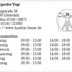 Unternehmen 1 Bild HÖRGERÄTE VOGT Hörgeräteakustiker am Gütersloh NW