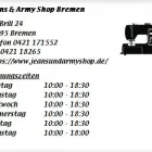Unternehmen 1 Bild JEANS & ARMY SHOP BREMEN Textil, Bekleidung Einzelhandel am Bremen HB
