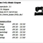 Unternehmen 1 Bild JEANS FRITZ MODE SIEGEN Textil, Bekleidung Einzelhandel am Siegen NW