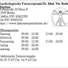 Unternehmen 1 Bild KARDIOLOGISCHE TIERARZTPRAXIS DR. MED. VET. ROBERT HÖPFNER Ärzte am Berlin BE
