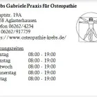 Unternehmen 1 Bild KREBS GABRIELE PRAXIS FÜR OSTEOPATHIE Ärzte am Aglasterhausen BW