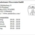 Unternehmen 1 Bild METABOLOMIC DISCOVERIES GMBH Schulen & Fortbildung am Potsdam BB