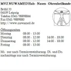 Unternehmen 1 Bild MVZ NUWAMED HALS - NASEN - OHRENHEILKUNDE Ärzte am Leipzig SN