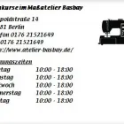 Unternehmen 1 Bild NÄHKURSE IM MAßATELIER BASBAY Textilbearbeitung, Textilverarbeitung am Berlin BE