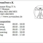 Unternehmen 1 Bild NOVUMDENT E.K. Medizinische Kontrollen und Untersuchungen am Bremen HB