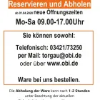 Unternehmen 1 Bild OBI MARKT TORGAU Zoohandlungen am Torgau SN