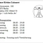 Unternehmen 1 Bild ÖMER KÖSKER ZAHNARZT Ärzte am Berlin BE