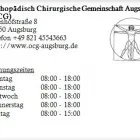 Unternehmen 1 Bild ORTHOPÄDISCH CHIRURGISCHE GEMEINSCHAFT AUGSBURG (OCG) Ärzte am Augsburg BY