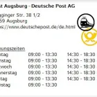 Unternehmen 1 Bild POST AUGSBURG - DEUTSCHE POST AG Postämter, Poststellen am Augsburg BY