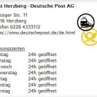 Unternehmen 1 Bild POST HERZBERG - DEUTSCHE POST AG Postämter, Poststellen am Herzberg BB
