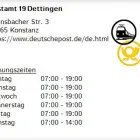 Unternehmen 1 Bild POSTAMT 19 DETTINGEN Postämter, Poststellen am Konstanz BW