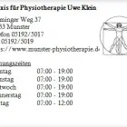Unternehmen 1 Bild PRAXIS FÜR PHYSIOTHERAPIE UWE KLEIN Ärzte am Munster NI