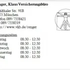 Unternehmen 1 Bild RENGER, KLAUS VERSICHERUNGSBÜRO Versicherung am München BY