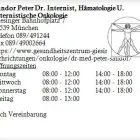 Unternehmen 1 Bild SANDOR PETER DR. INTERNIST, HÄMATOLOGIE U. INTERNISTISCHE ONKOLOGIE Ärzte am München BY