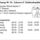 Unternehmen 1 Bild SCHLAMPP W. DR. ZAHNARZT F. KIEFERORTHOPÄDIE Ärzte am Bremen HB