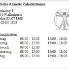 Unternehmen 1 Bild SCHLIEHE ANNETTE ZAHNÄRZTINNEN Ärzte am Wallenhorst NI