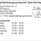 Unternehmen 1 Bild SIEGEL BEFESTIGUNGSSYSTEME INH. HANS-GERT SIEGEL Ärzte am Leipzig SN