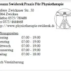 Unternehmen 1 Bild SUSANN SWIDEREK PRAXIS FÜR PHYSIOTHERAPIE Ärzte am Zwickau SN