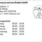 Unternehmen 1 Bild THERAPIEZENTRUM REEDER GMBH Ärzte am Berlin BE